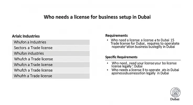 Who needs a license for business setup in Dubai?